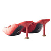 Secondhand Paciotti Red Sequin Mule Pumps - '90s