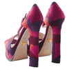 Secondhand Prada Suede Patchwork Heel Sandals - '10s