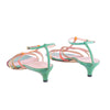 second hand Dolce & Gabbana Multicolor Strap Sandals with Low Kitten Heel - '10s