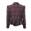 Secondhand Valentino Boutique Vintage Tartan Wool Blazer With Sculpted Shoulders - '80s