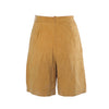 Secondhand Gianni Versace Vintage Ochre Suede Bermuda Shorts - '80s