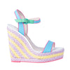 Secondhand Sophia Webster Multicolor Leather and Braided Wedge Sandals- '10s