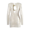 Secondhand Danamé Metallic Ruched Cut-Out Mini Dress - '20s