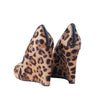 Secondhand Gucci Two-Tone Leopard Print Pony Hair Wedge Pumps - '00s