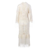 Secondhand D&G Ivory Crochet Lace Fringe Maxi Cardigan
