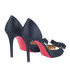 Secondhand Christian Louboutin Satin Bow Accents D'Orsay Pumps - '10s