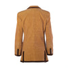 Secondhand Emporio Armani Brown Checked Blazer with Velvet Trim