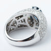 Secondhand Oval Sapphire & Diamond Pavé Ring – White Gold - '90s