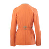 Secondhand Fendi 365 Orange Linen Belted Safari Jacket -'90s