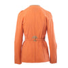 Secondhand Fendi Orange Belted Zip-Up Utility Jacket -'90s