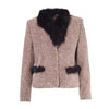 Secondhand Gibierre Tweed Jacket With Fur Detailing- '80s
