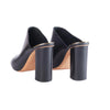 Secondhand Celine Black Leather Flat Slides With Gold-Tone Details - '10s