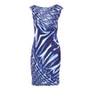 Secondhand Roberto Cavalli Blue Abstract Print Fitted Dress - '00s