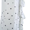 Secondhand Marni White & Black Polka Dot Silk Ruffle Dress