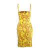 Dolce & Gabbana Yellow Floral Silk Midi Dress - '00s