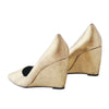 second hand Sergio Rossi Wedge Pumps Gold