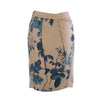 Secondhand Vivienne Westwood Anglomania Beige & Blue Rose Print Cotton Pencil Skirt - '00s