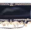 Secondhand Chanel Black Velvet Gold Embroidered Clutch – '10s