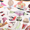 Secondhand Hermès “Les Folies Du Ciel” Black Multicolor Silk Gavroche