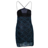 Secondhand Lili Petrus Mini Dress with Sequins and Criss-Cross Straps - '10s