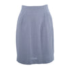Secondhand Gucci Vintage Navy & White Micro-Check High-Waist Midi Skirt - '90s
