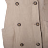 Secondhand Jean Paul Gaultier Pour Gibo Beige Linen Double-Breasted Mini Dress - '80s
