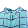 second hand Prada Turquoise Check Silk Sleeveless Shirt – '00s