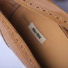 Secondhand Miu Miu Nude Patent Leather Flats with Ruffle Detailing - '10s