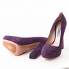 Secondhand Prada Purple Suede Platform Pumps with Block Heel - '10s