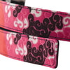 Secondhand Gucci Pink GG Canvas Belt with Silver G Buckle - '00s