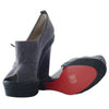 Secondhand Christian Louboutin canvas wedge espadrille sandals - '10s