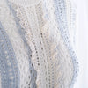 Secondhand Red Valentino Blue & White Striped Crochet-Knit Cotton Dress