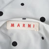 Secondhand Marni White & Black Polka Dot Silk Ruffle Dress