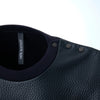 Secondhand Neil Barrett Oversize Bomber in Textured Leather Black Blue – ’10s