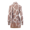 Secondhand Red Valentino Giraffe Print Silk Blouse with Scarf - '90s