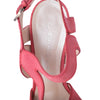 Secondhand Casadei Pink Nubuck Leather Ankle Strap Espadrille Sandals- '10s