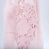 Secondhand Rochas Pink Structured Mini Dress with Floral Embroidery - '10s