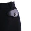 Secondhand Giorgio Armani Black Tailored Trousers with Leather Details- '90s
