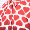 Secondhand UltraChic Midi Shirt Dress with Heart Print - '10s