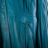 Secondhand Touche Vintage Turquoise Leather Oversized Blouse Jacket - '00s