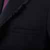 Secondhand Joseph Black Tailored Single Breasted Blazer with Vibrant Pink Patterned Lining - '00s