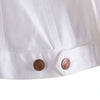 Secondhand Jean Paul Gaultier Junior Vintage White Denim Hourglass Jacket - '90s
