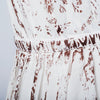 Secondhand Miu Miu White Dress with Batik Pattern - '10s