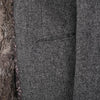Secondhand Weber Grey Virgin Wool & Cashmere Rabbit Fur Trim Tailored Blazer - '00s