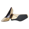 second hand Sergio Rossi Wedge Pumps Gold