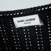 Secondhand Saint Laurent Black Chain Trim Long College Cardigan - '10s