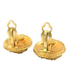 Chanel CC Gold Plated Round Clip On Earrings Secondhand