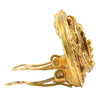 Chanel CC Gold Plated Round Clip On Earrings Secondhand