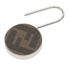 Fendi Silver Plated and Coated Canvas Zucca Key Ring Secondhand