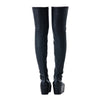 SECOND HAND Rick Owens Thigh-High Leather Wedge Boots